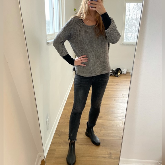 Metallic knit sweater with quarter length sleeve 100% cotton size medium - Picture 2 of 14